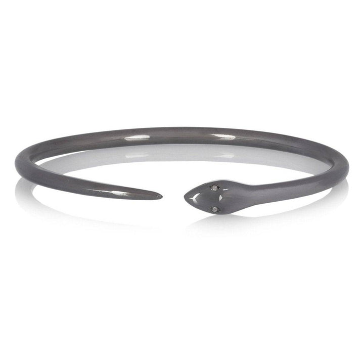 Tiger Snake Bangle with Grey Diamonds - Eye M Core - Ileana Makri
