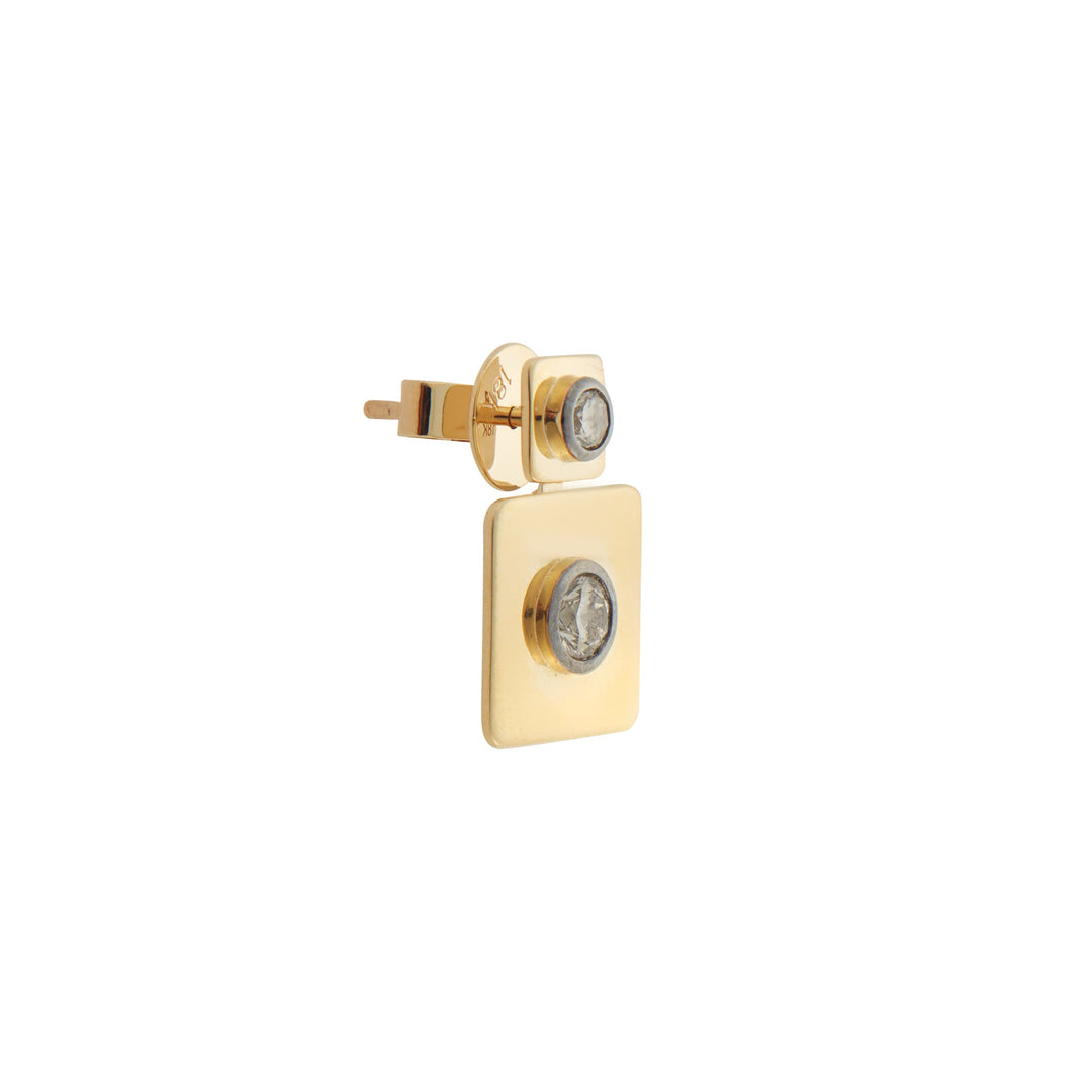 Tile Drop Diamond Earrings - Tile - Ileana Makri
