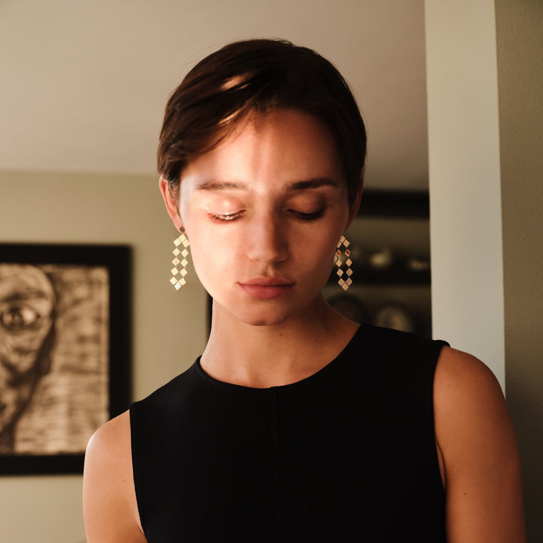 Tile Pillar Earrings - Tile - Ileana Makri