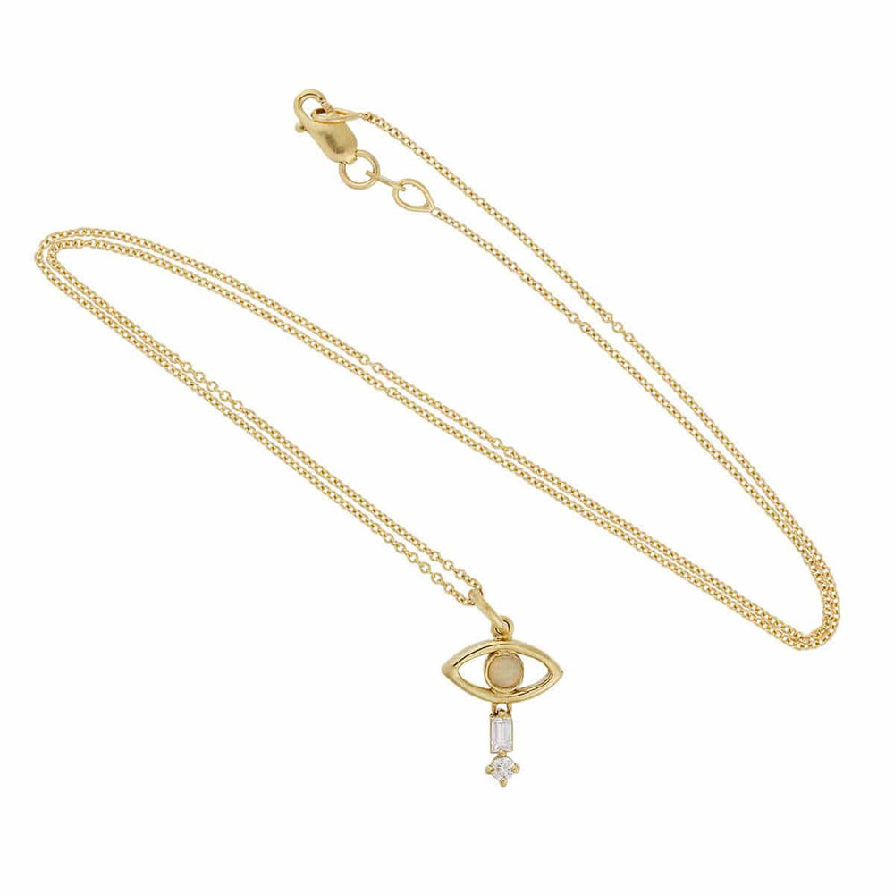 Tiny Baguette Eye Pendant Y - OP - D - THE EDIT - Ileana Makri