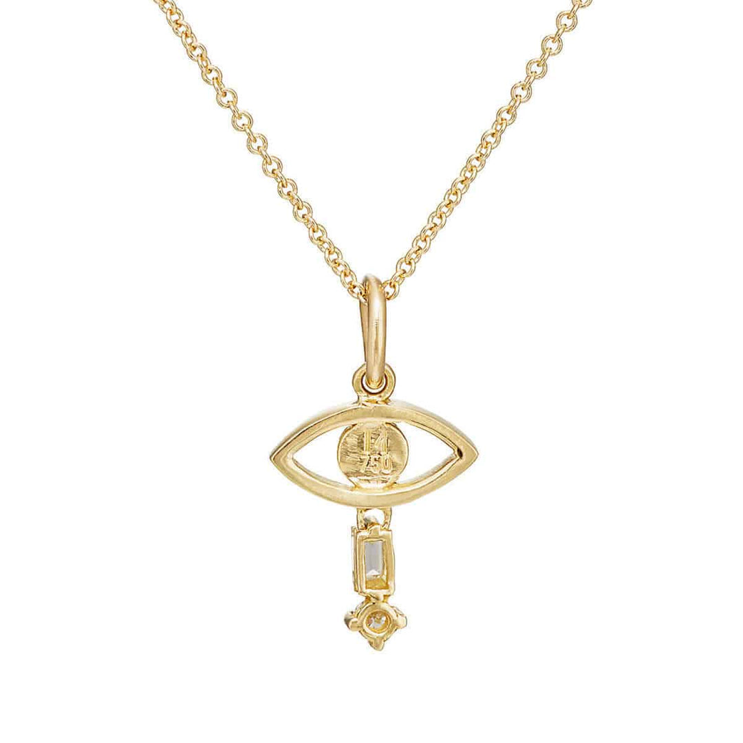 Tiny Baguette Eye Pendant Y - OP - D - THE EDIT - Ileana Makri