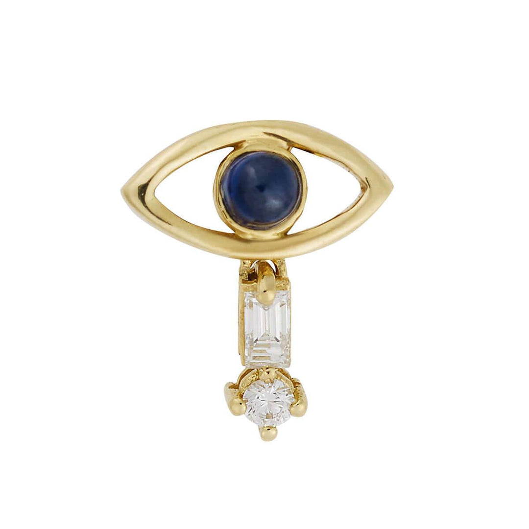 Tiny Baguette Eye Stud Y - D - Bs - THE EDIT - Ileana Makri