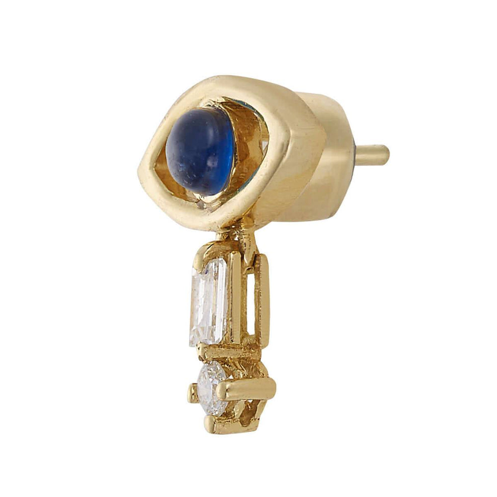 Tiny Baguette Eye Stud Y - D - Bs - THE EDIT - Ileana Makri