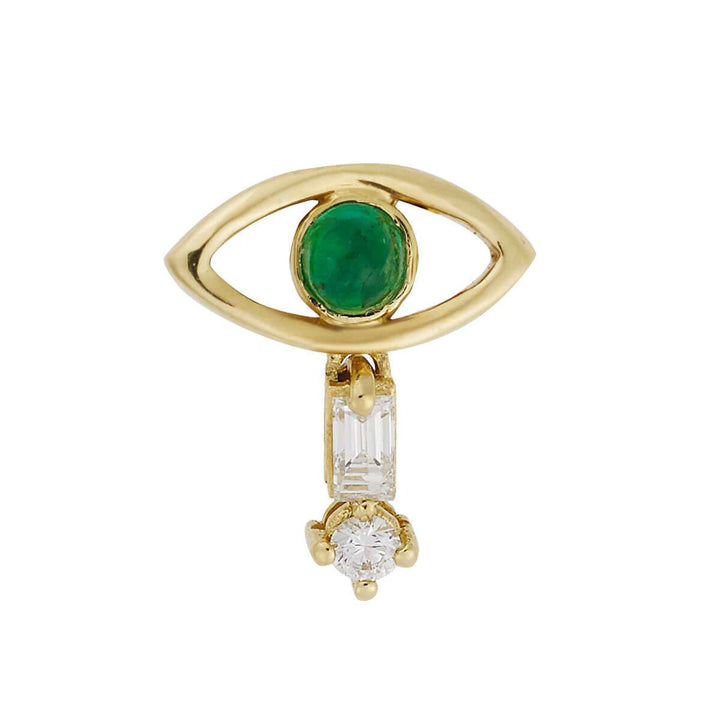 Tiny Baguette Eye Stud Y - D - Em - THE EDIT - Ileana Makri