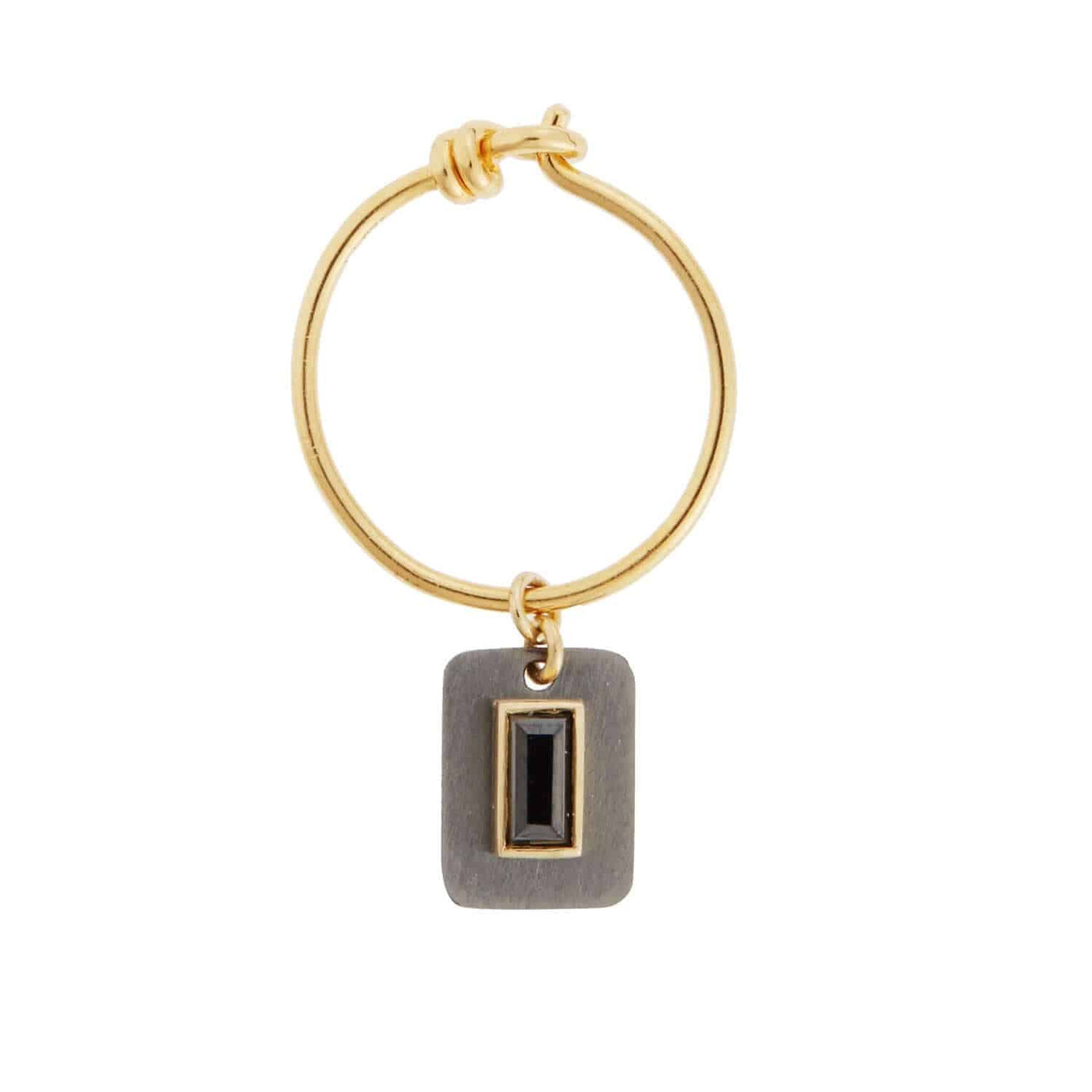 Titan Galaxy Plate Hoops TIT-Y-Y10-BD - TITANIUM - Ileana Makri store