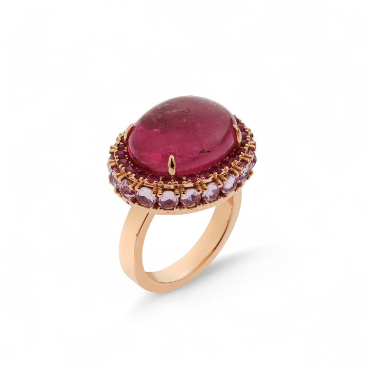 Tourmaline Rose Ring - One of a Kind - Ileana Makri