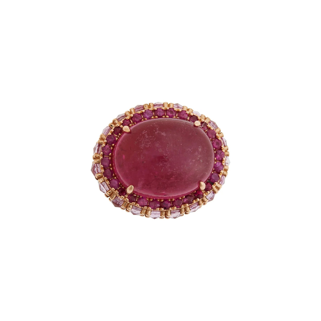 Tourmaline Rose Ring - One of a Kind - Ileana Makri
