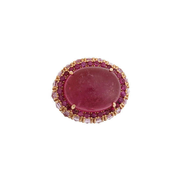 Tourmaline Rose Ring - One of a Kind - Ileana Makri