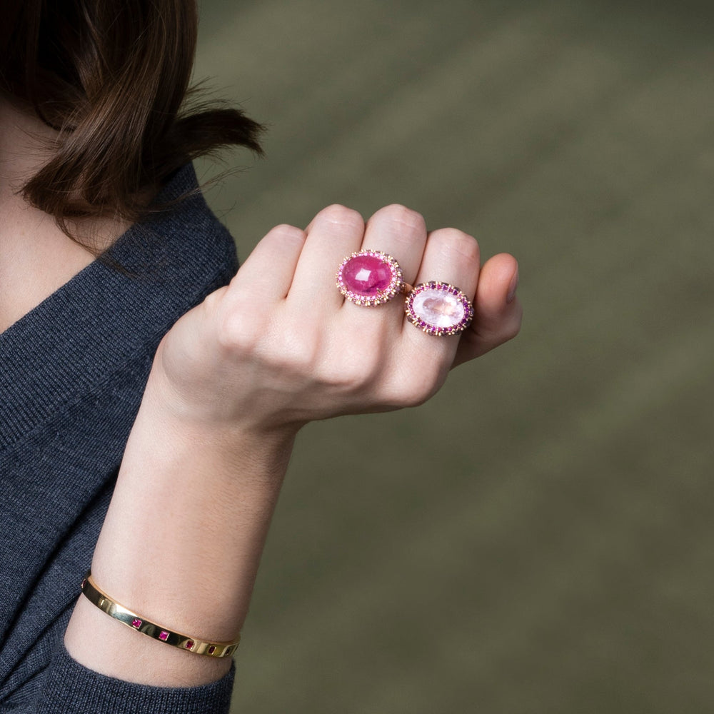 Tourmaline Rose Ring - One of a Kind - Ileana Makri