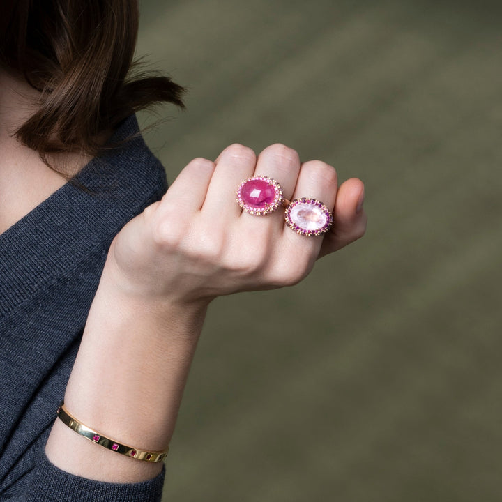 Tourmaline Rose Ring - One of a Kind - Ileana Makri