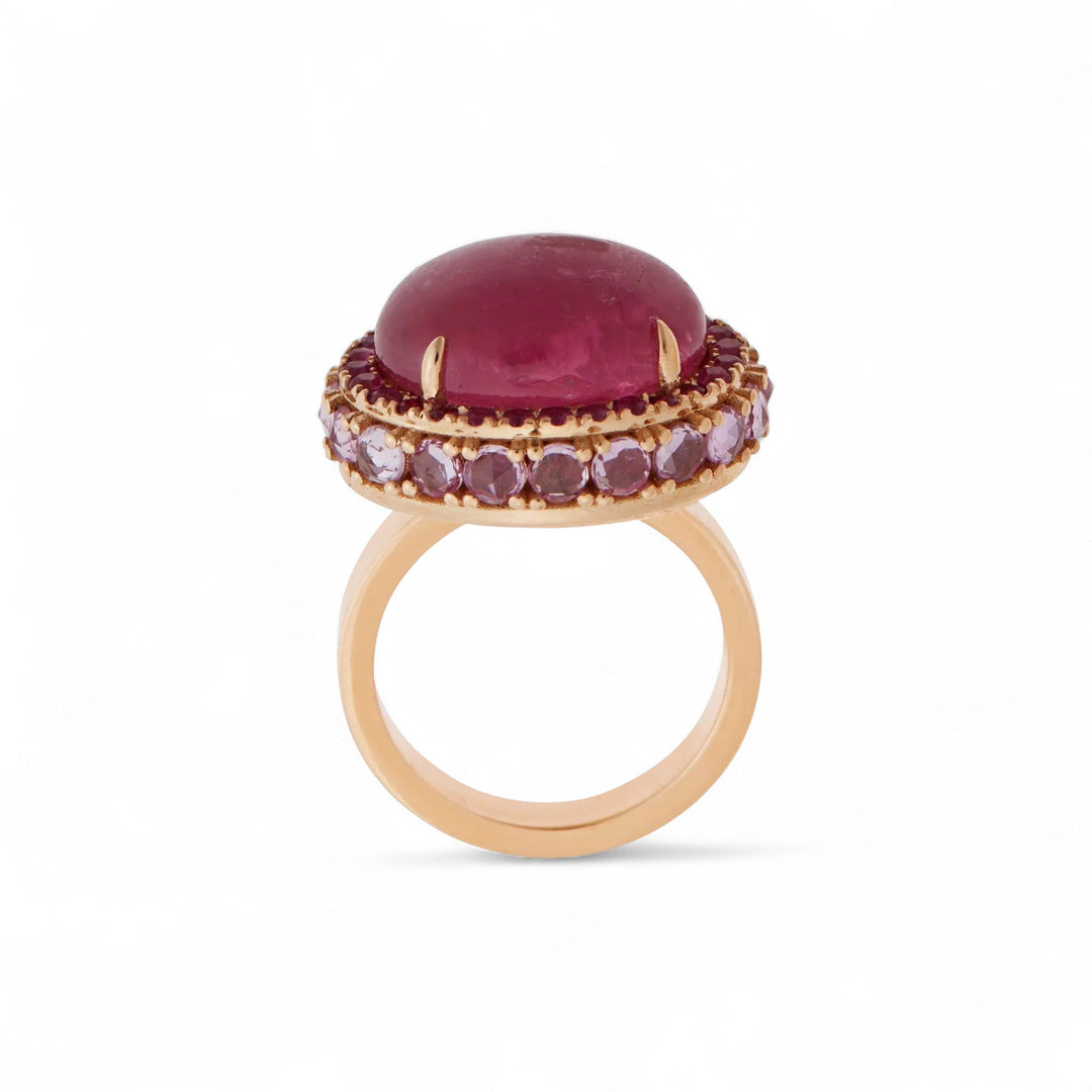 Tourmaline Rose Ring - One of a Kind - Ileana Makri