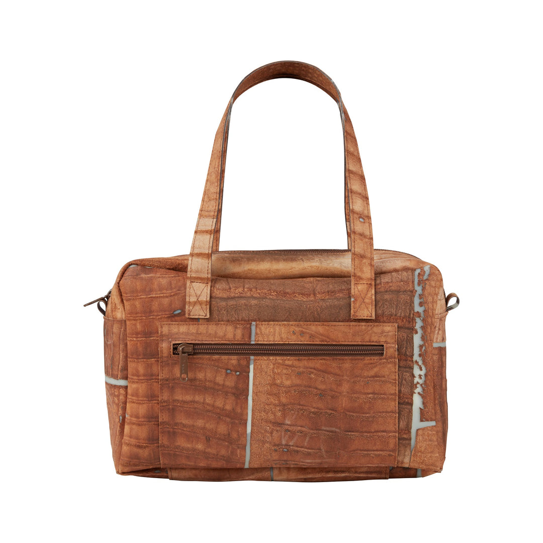 Travel Bag Raw Leather Caramel XS - Luisa Cevese Riedizioni - Ileana Makri