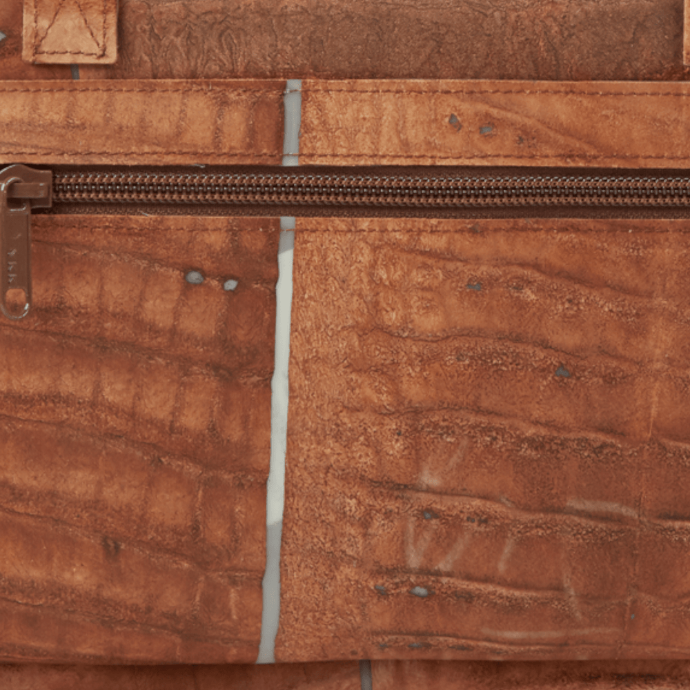 Travel Bag Raw Leather Caramel XS - Luisa Cevese Riedizioni - Ileana Makri