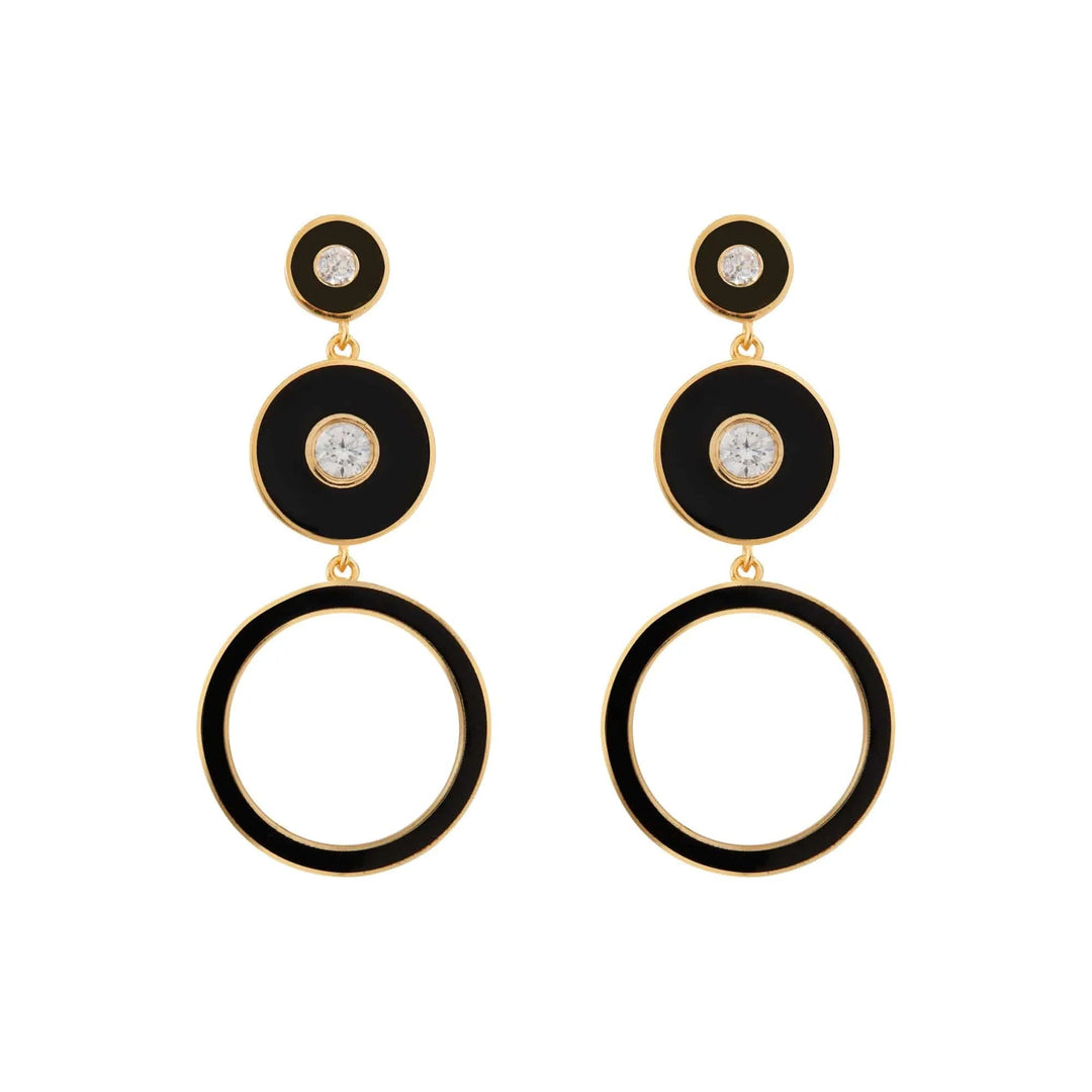 Triple Solitaire Black Enamel - Eye M Core - Ileana Makri
