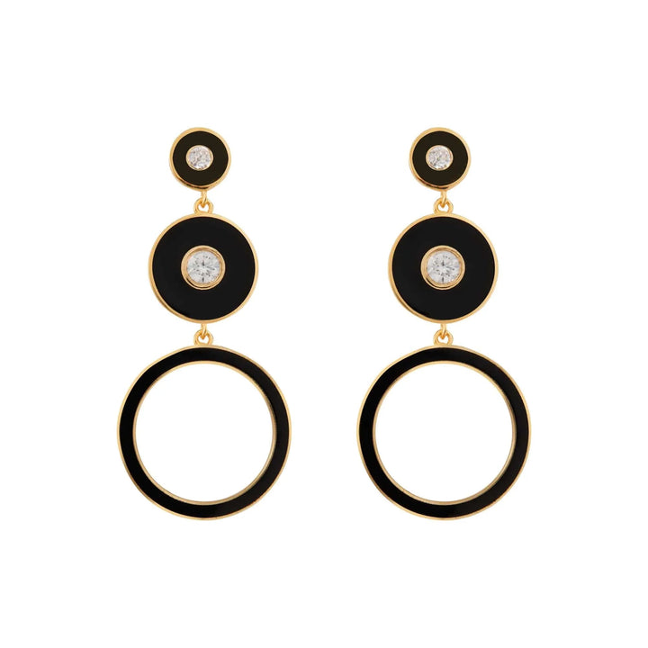 Triple Solitaire Black Enamel - Eye M Core - Ileana Makri