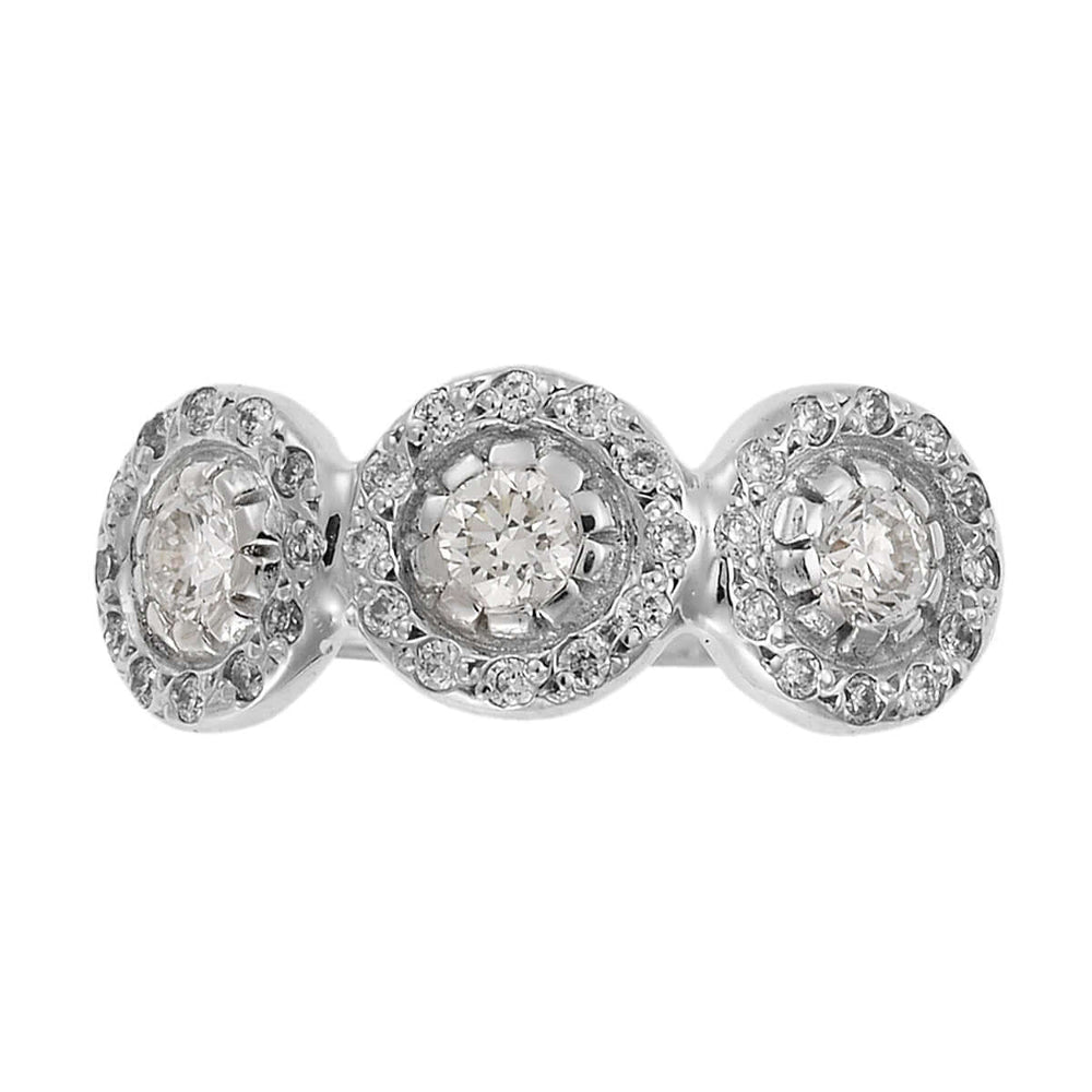 Triple Solitaire Ring W - D - Classic - Ileana Makri