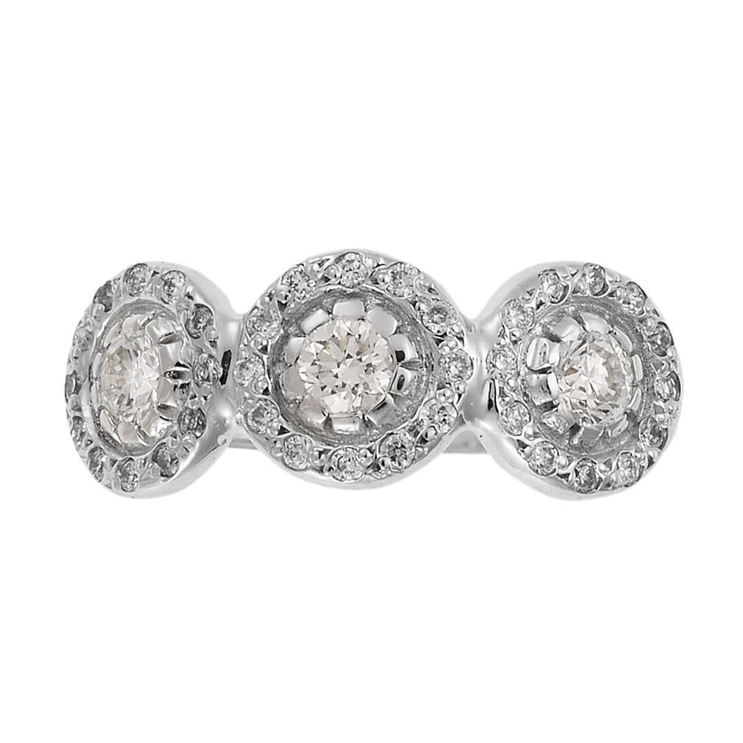 Triple Solitaire Ring W - D - Classic - Ileana Makri
