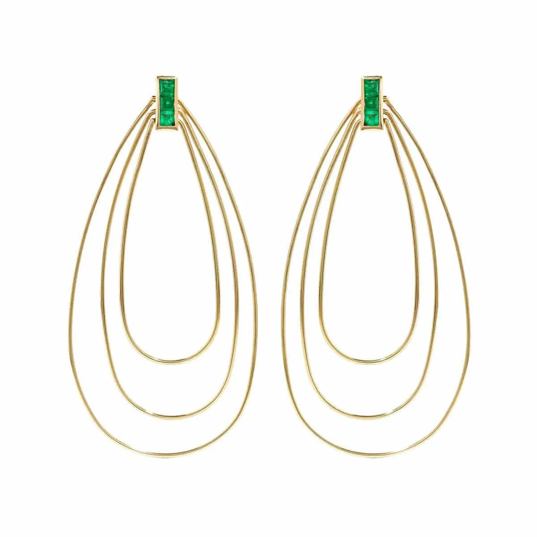 Triple Tier Hoops Y-Em - Queen - Ileana Makri store