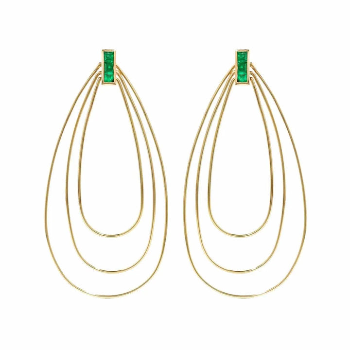 Triple Tier Hoops Y-Em - Queen - Ileana Makri store