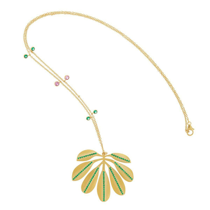 Tropical Jungle Leaf Necklace - Eye M Fly - Ileana Makri
