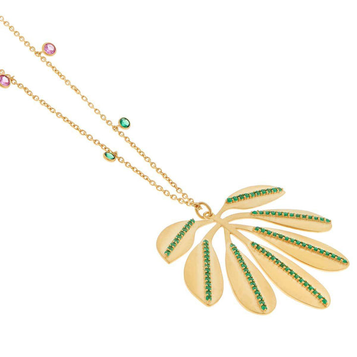 Tropical Jungle Leaf Necklace - Eye M Fly - Ileana Makri