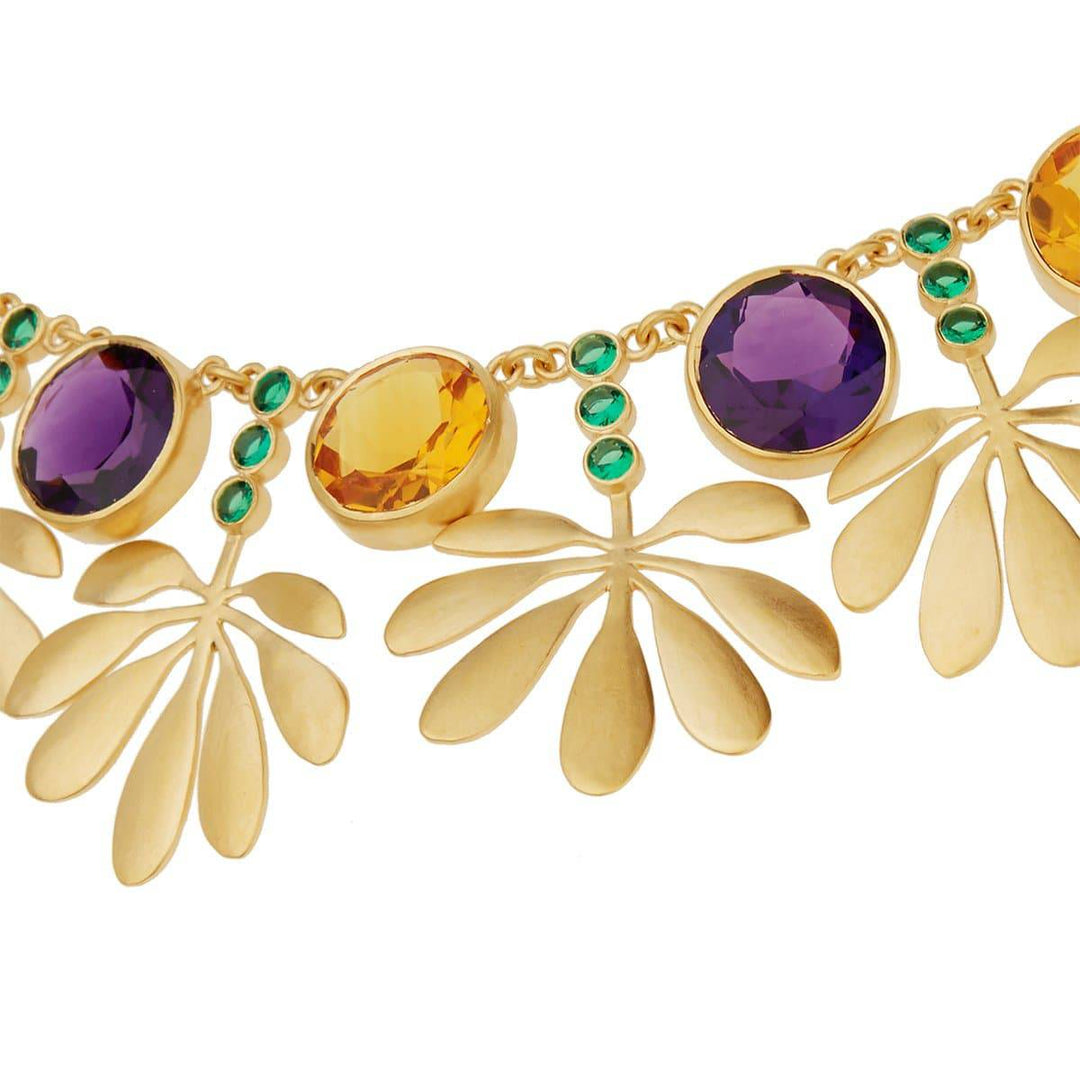 Tropical Leaves Necklace - Eye M Fly - Ileana Makri store