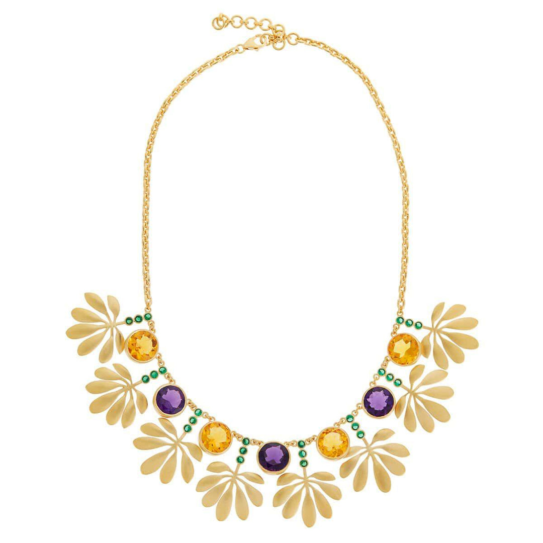 Tropical Leaves Necklace - Eye M Fly - Ileana Makri store