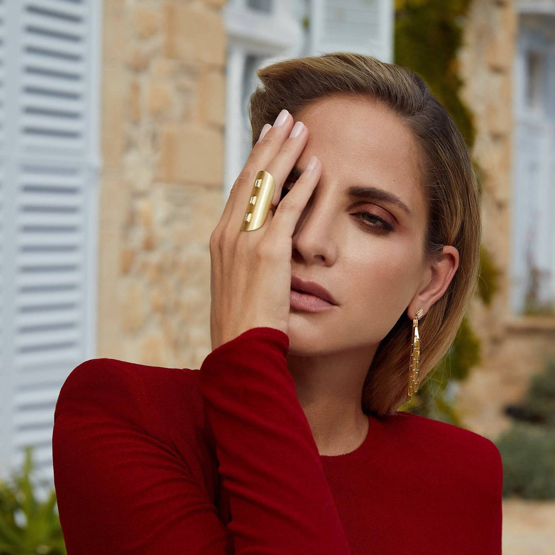 True Shield Baguette Ring Y - D - Gem Candy - Ileana Makri