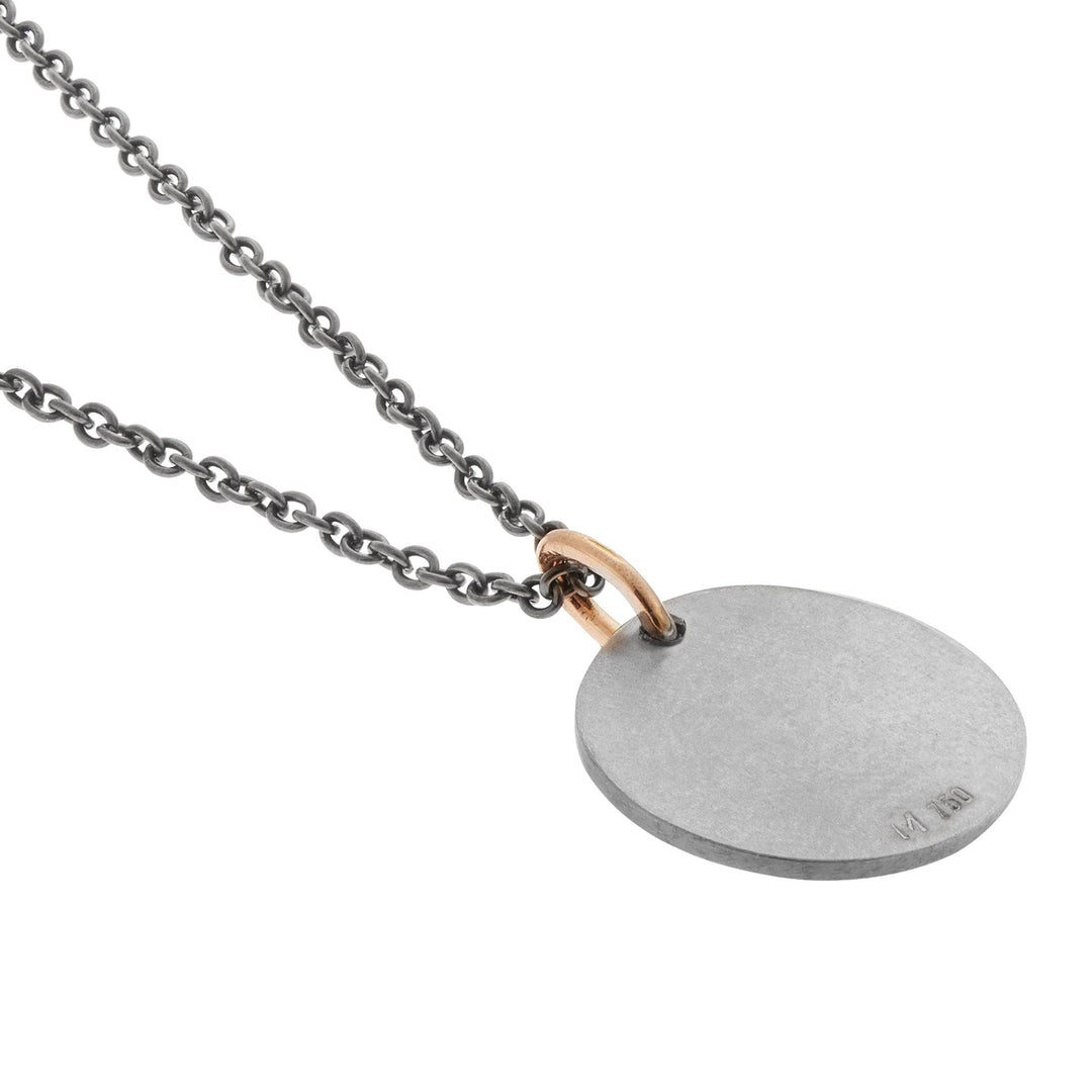 Tsavorite Garnet Letter Pendant T - TS - TITANIUM - Ileana Makri