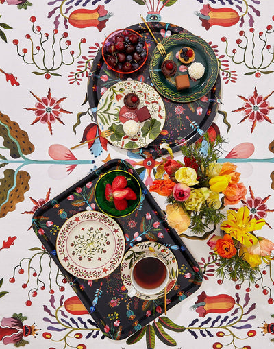 Turning Tulips Round Printed Tray - La Double J - Ileana Makri store