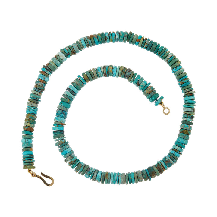 Turquoise Beaded Necklace (45cm) - Globetrotter - Ileana Makri