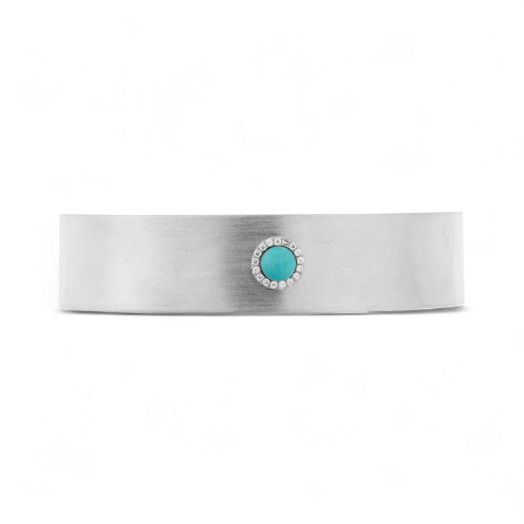 Turquoise Bubble Cuff Slv - Eye M Core - Ileana Makri