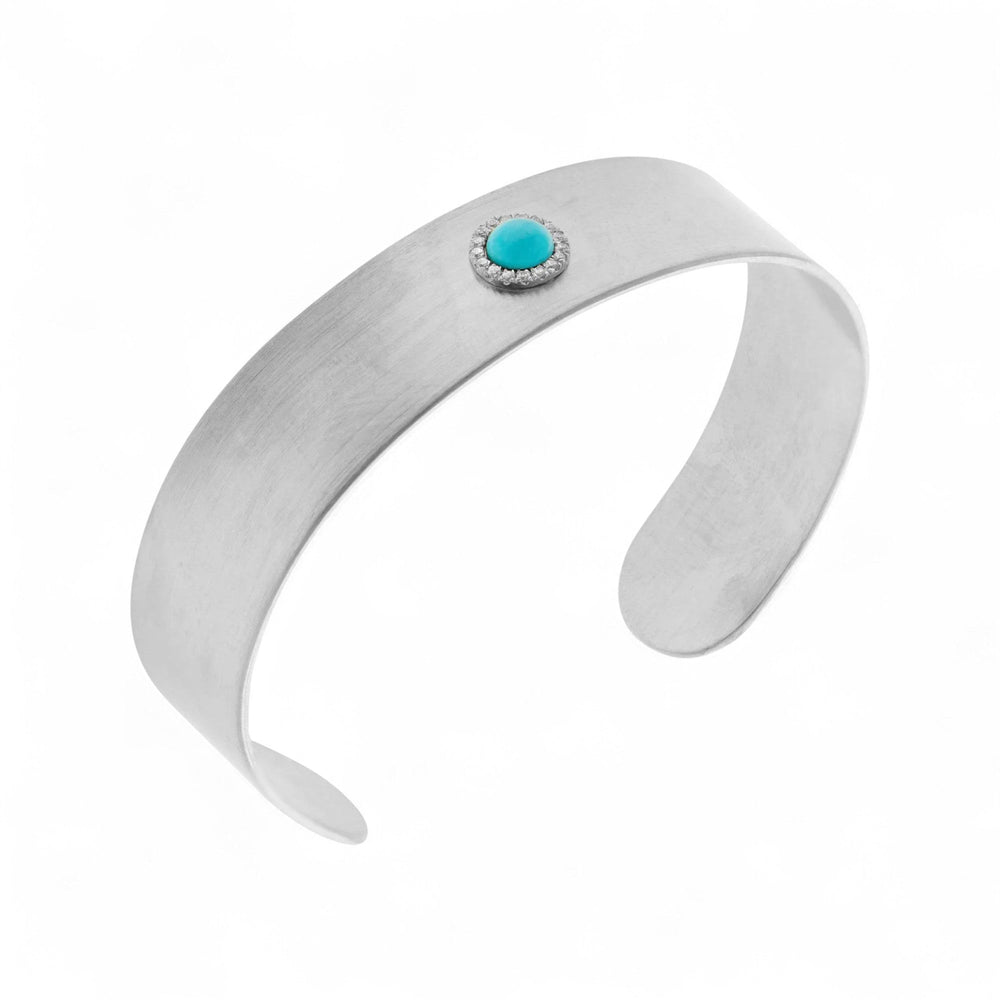 Turquoise Bubble Cuff Slv - Eye M Core - Ileana Makri