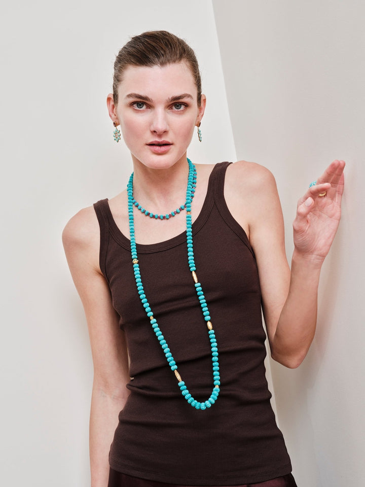 Turquoise Horizon Necklace 309 (107cm) - Turquoise Edit - Ileana Makri