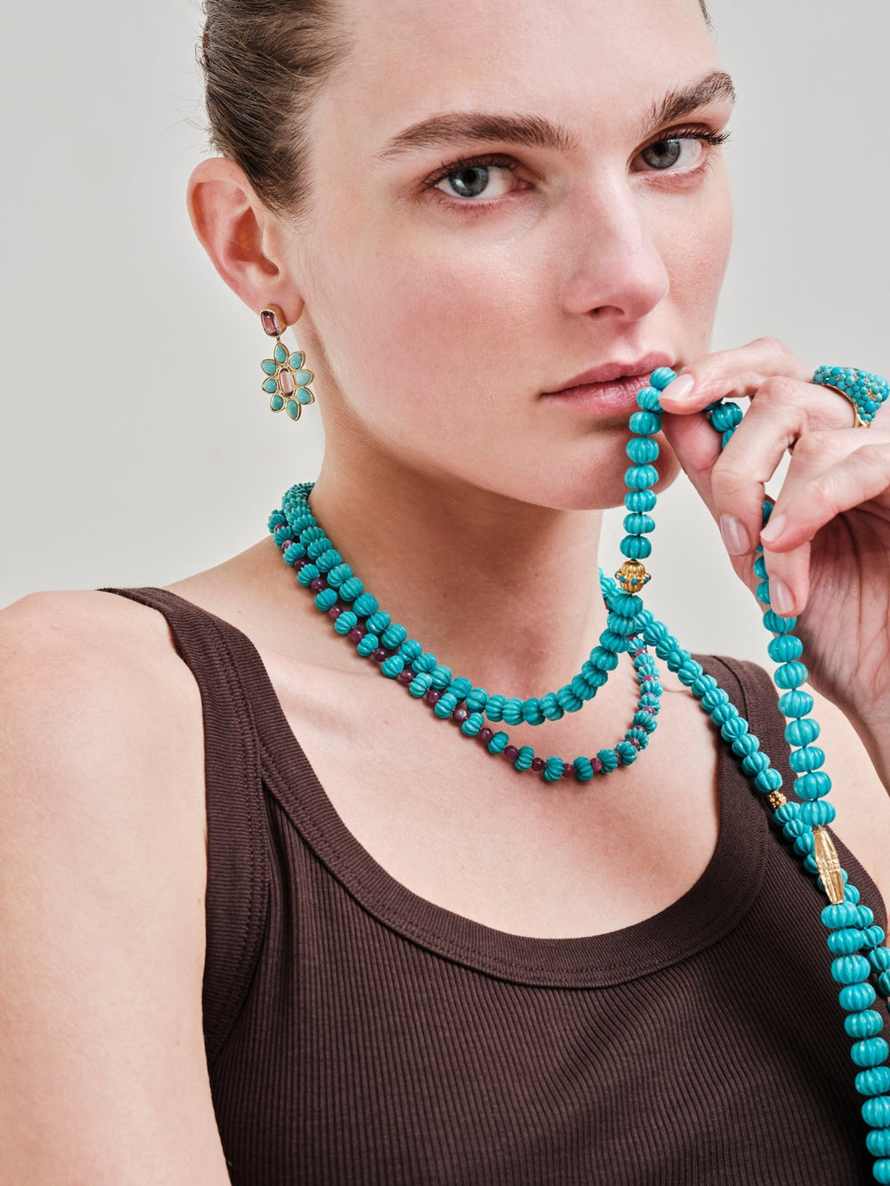 Turquoise Horizon Necklace 309 (107cm) - Turquoise Edit - Ileana Makri