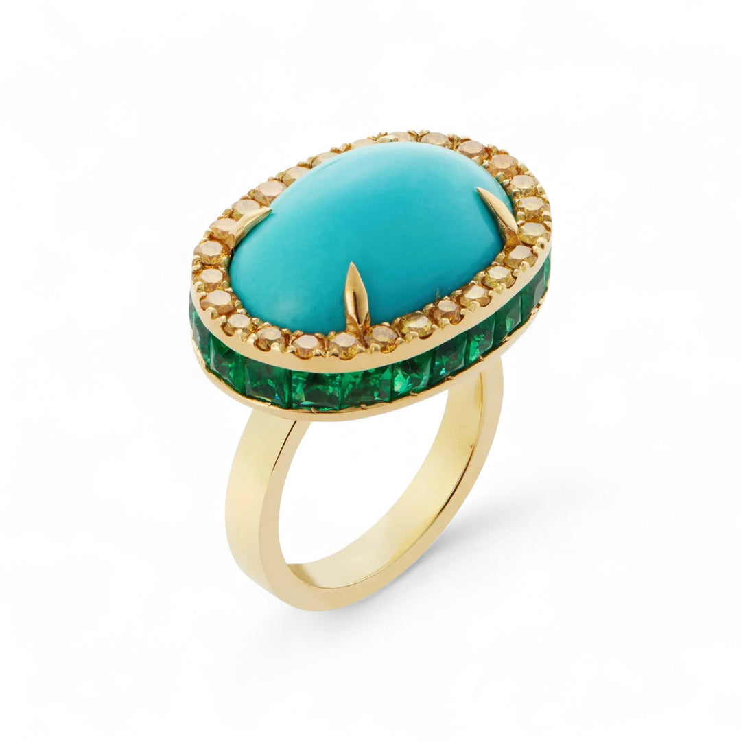 Turquoise Majesty Ring - OAK - Archive - Ileana Makri