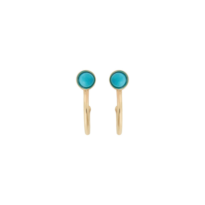 Turquoise Orbit Mini Hoops - Turquoise Edit - Ileana Makri