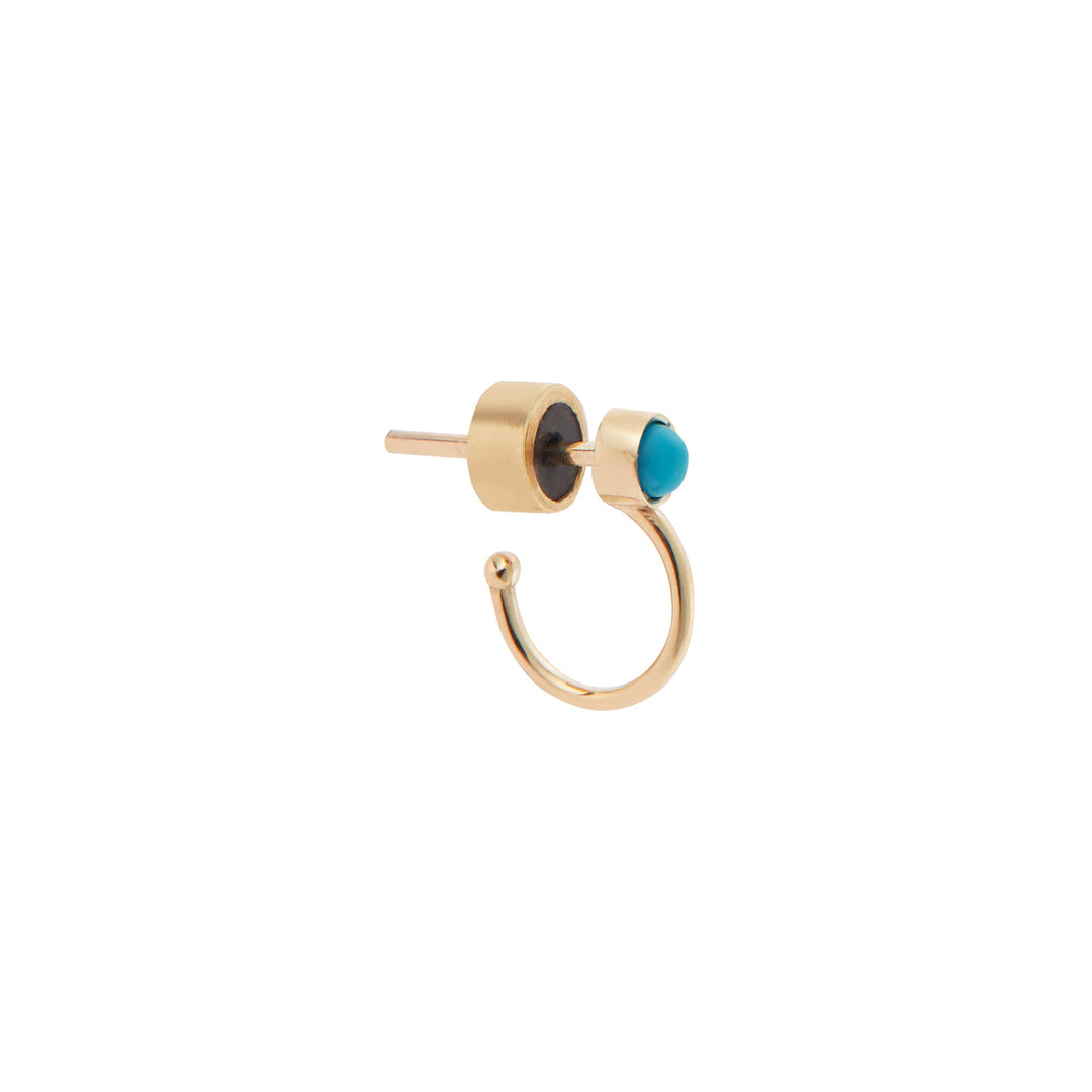 Turquoise Orbit Mini Hoops - Turquoise Edit - Ileana Makri