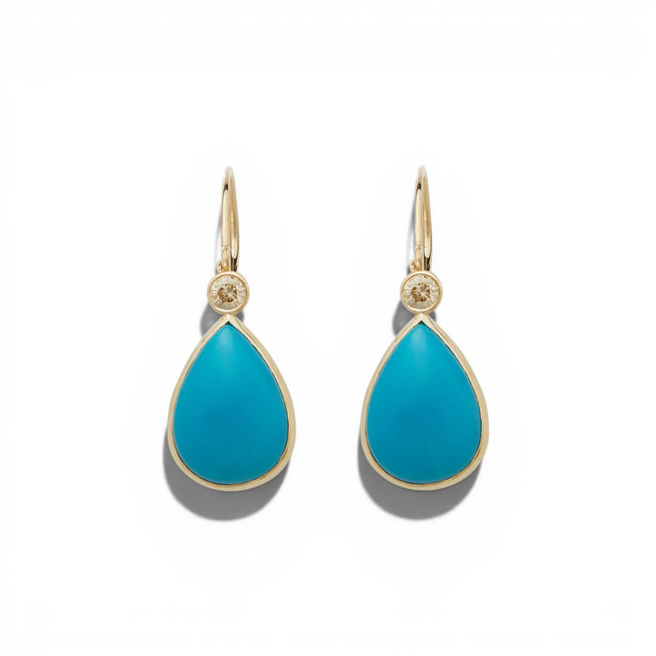 Turquoise Pear Drop Earrings