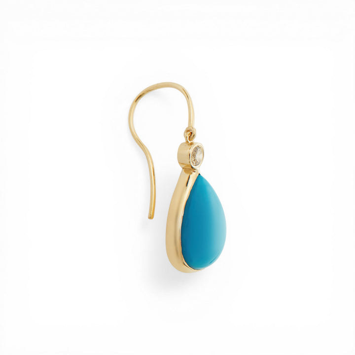 Turquoise Pear Drop Earrings - Turquoise Edit - Ileana Makri