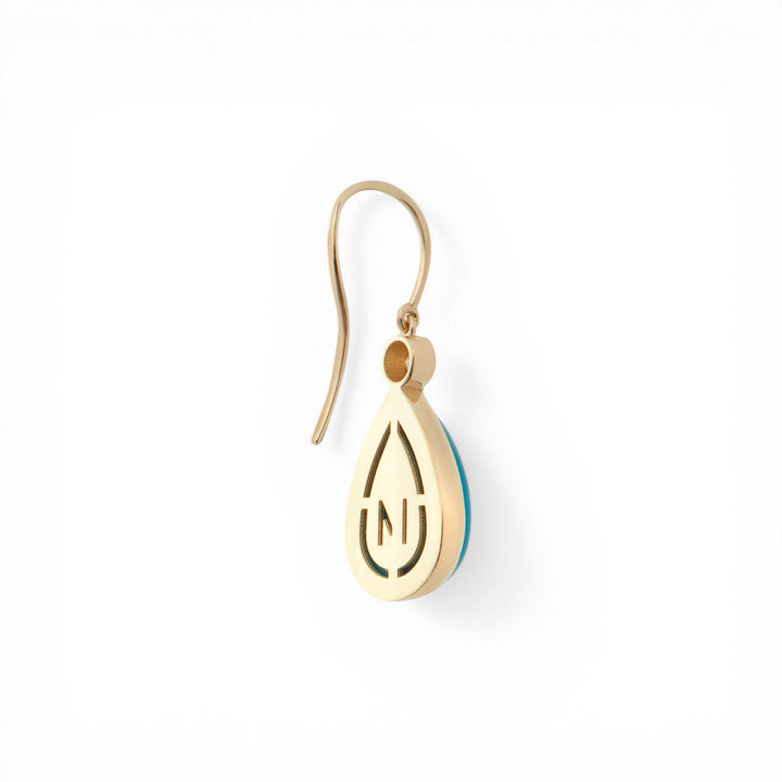 Turquoise Pear Drop Earrings - Turquoise Edit - Ileana Makri