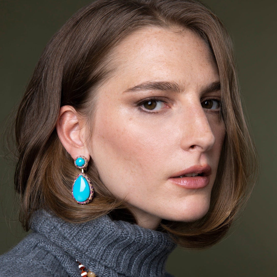 Turquoise Serenade Earrings - OAK - Archive - Ileana Makri