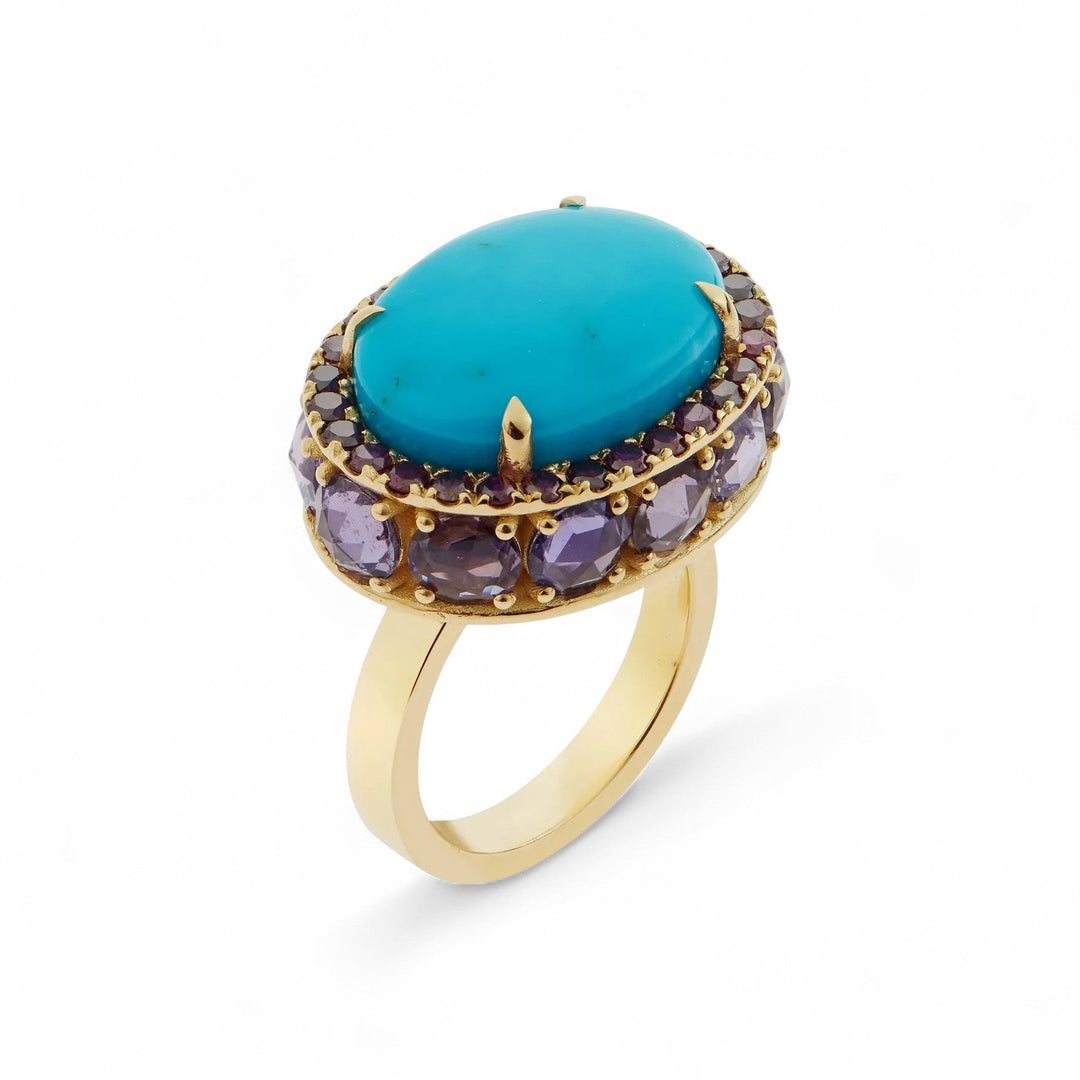 Turquoise Serenade Ring - OAK - Archive - Ileana Makri