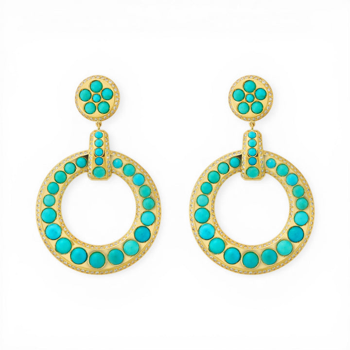 Turquoise Sun Earrings - Turquoise Edit - Ileana Makri