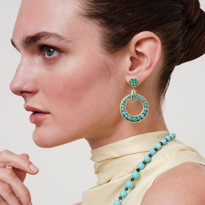Turquoise Sun Earrings - Turquoise Edit - Ileana Makri