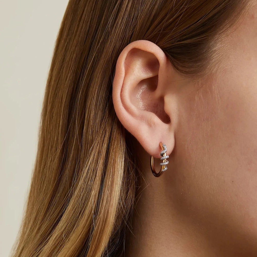 Twisted Boa Hoops Y-W-D - SNAKES - Ileana Makri store