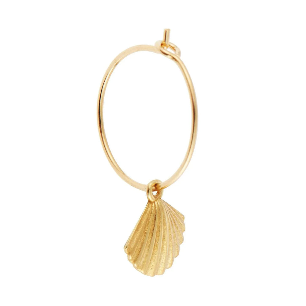 Venus Clam Mini Hoops BR-SLV-YP - Eye M Sea Treasures - Ileana Makri store