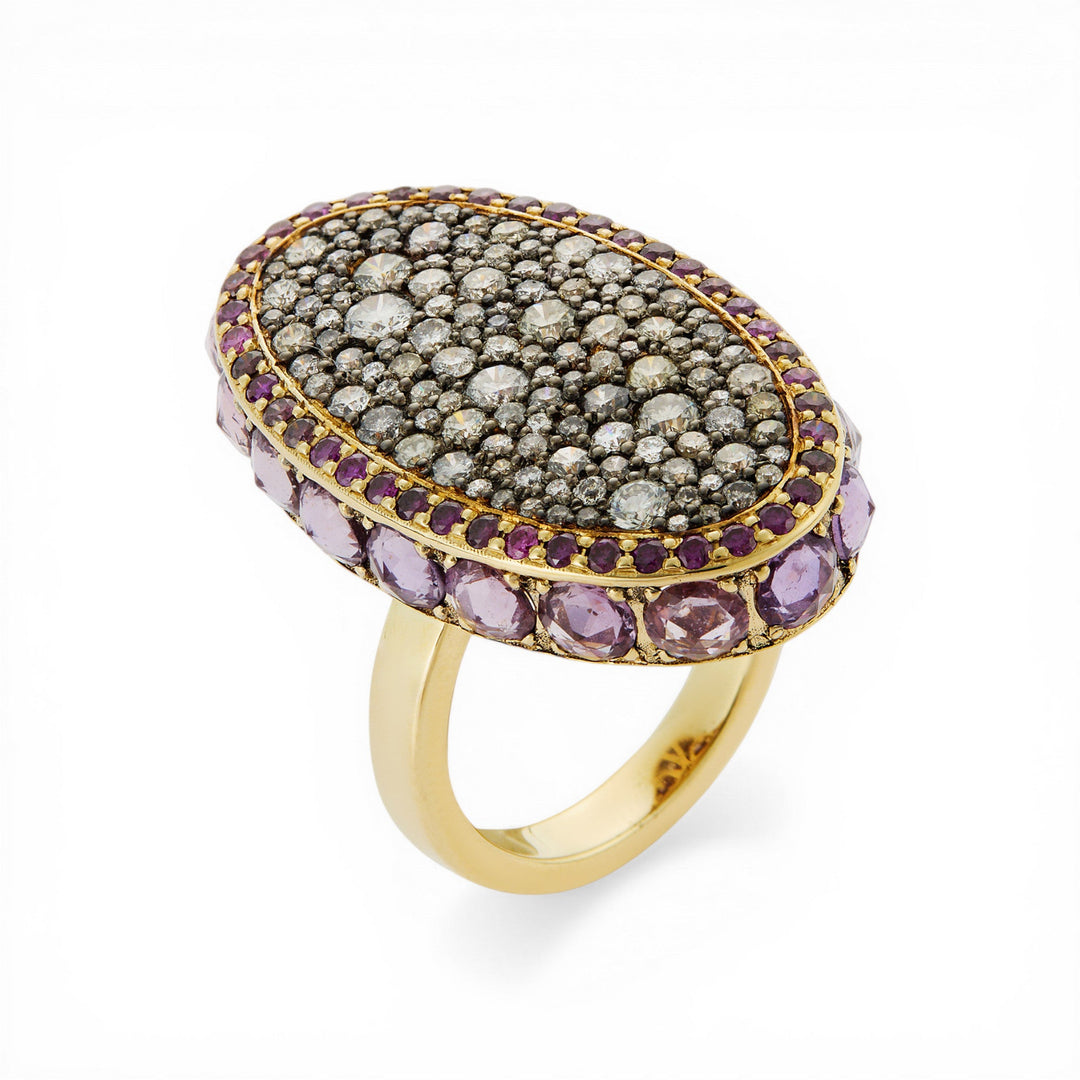 Violet Garden Ring - One of a Kind - Ileana Makri