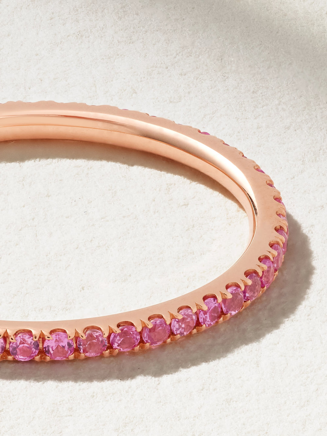 Pink Sapphire Thread Band