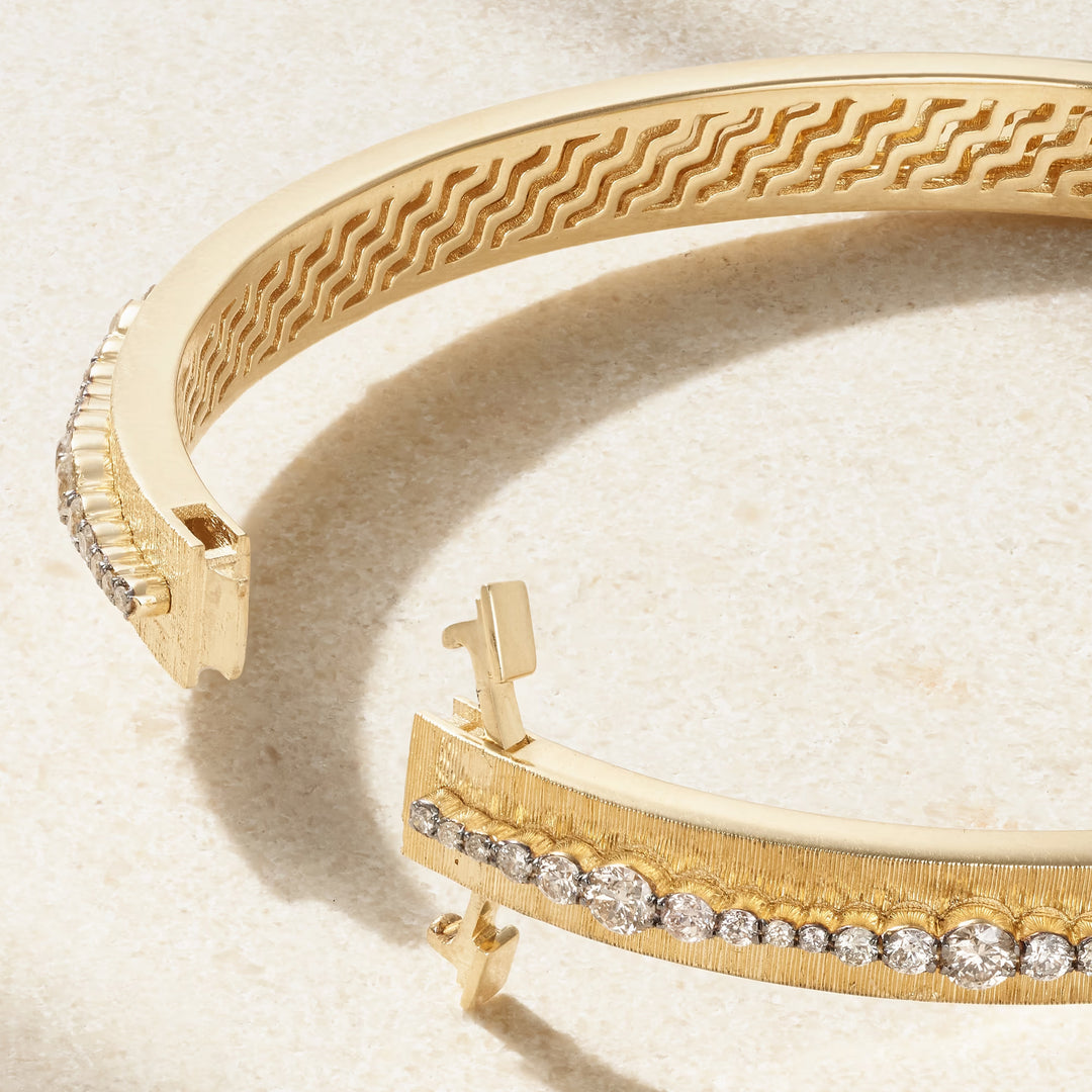Diamond Ripple Bangle